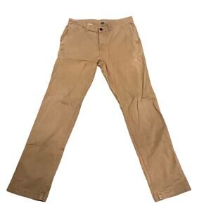 George Slim Straight Pants Men’s 30x30 Brown Cotton Chino Casual